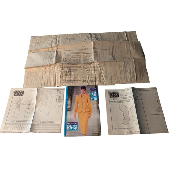 Vintage See & Sew Now 3120 Sewing Pattern Top & Skirt Size B 12-14-16 Uncut - Picture 3 of 3